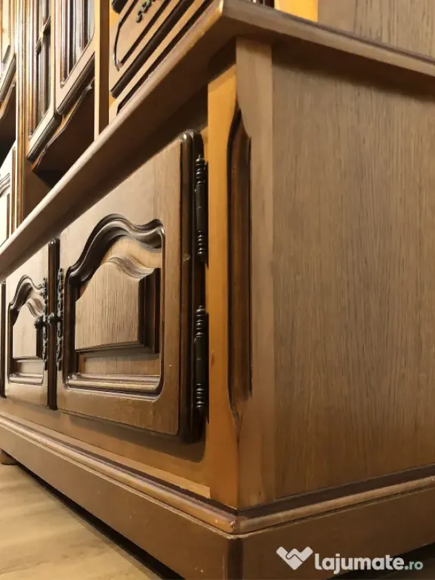 Bibliotecă Vintage din Lemn Masiv
