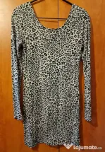H&M, bluza-rochie, imprimeu leopard, 40
