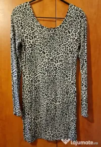H&M, bluza-rochie, imprimeu leopard, 40 