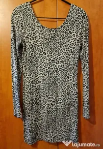 H&M, bluza-rochie, imprimeu leopard, 40