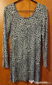 H&M, bluza-rochie, imprimeu leopard, 40