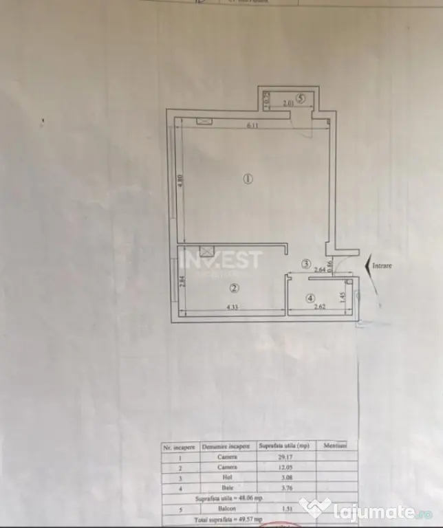APARTAMENT CU 2 CAMERE, 50 MP , ETAJ 2, BLOC NOU, NICOLINA-T