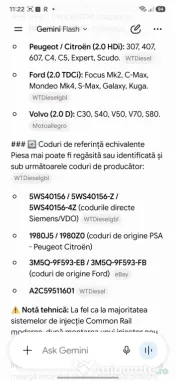 Set 2 Injectoare Siemens VDO 2.0 HDi / 2.0 TDCi / 2.0 D | Clasa 5 |