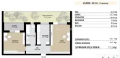 2 camere decomandat - 77.20 mp - Platinum Residence - Metal 