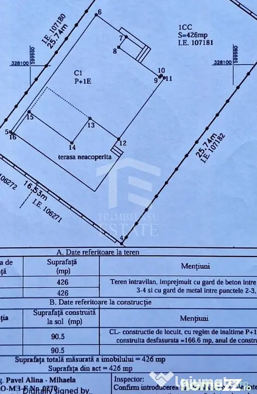 Cernica-Pantelimon Vila 5 camere teren 425mp