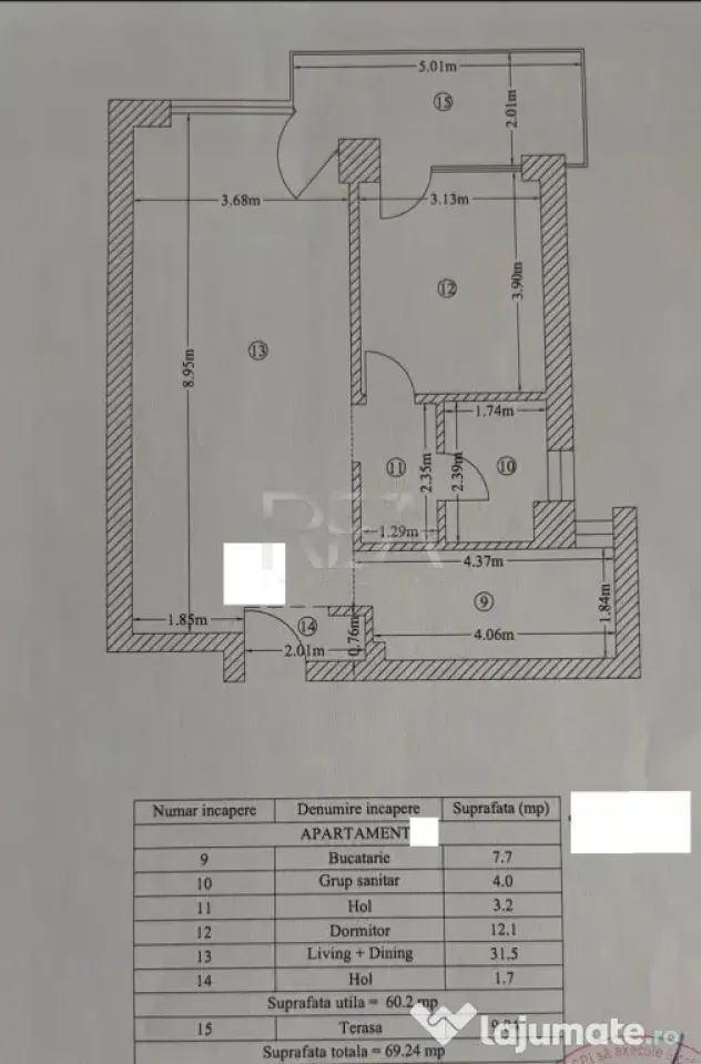 2 camere Floreasca, centrală, an 2021, 69 mp