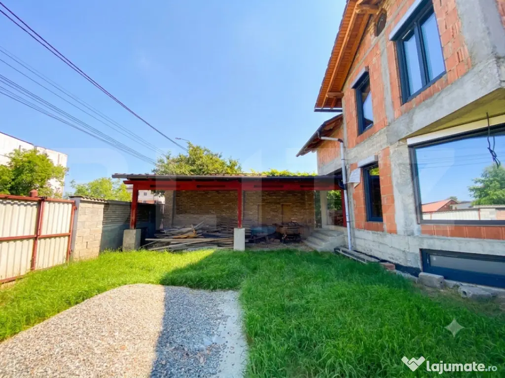 Casă D+P+E la roșu, 196 mp, garaj, teren 400 mp – zona D