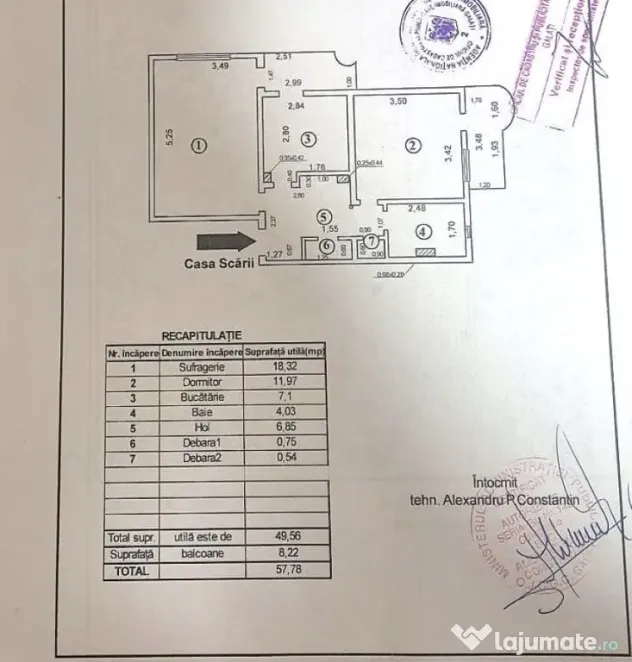 Apartament 2 camere, 58 mp, 2 balcoane – Siderurgiștilor Vest
