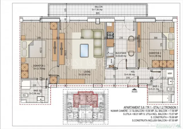 3 Camere | Ansamblu Nou | Comision 0% | Theodor Pallady
