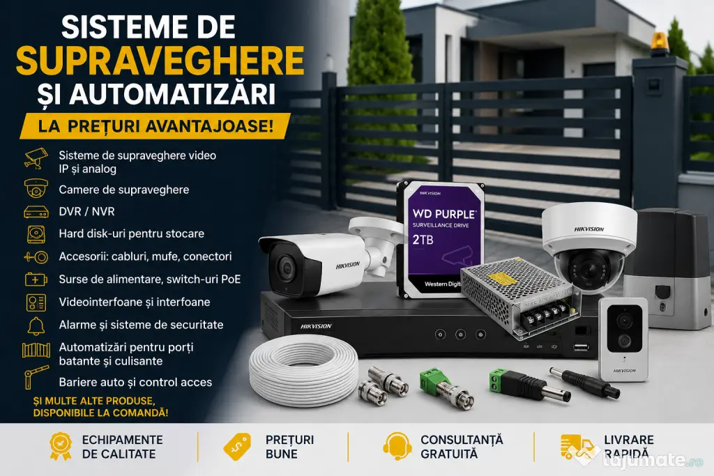 Sisteme de Supraveghere Video & Automatizări – Prețuri Avantajoase!