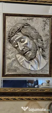 Tablou basorelief Iisus Hristos din argint 925