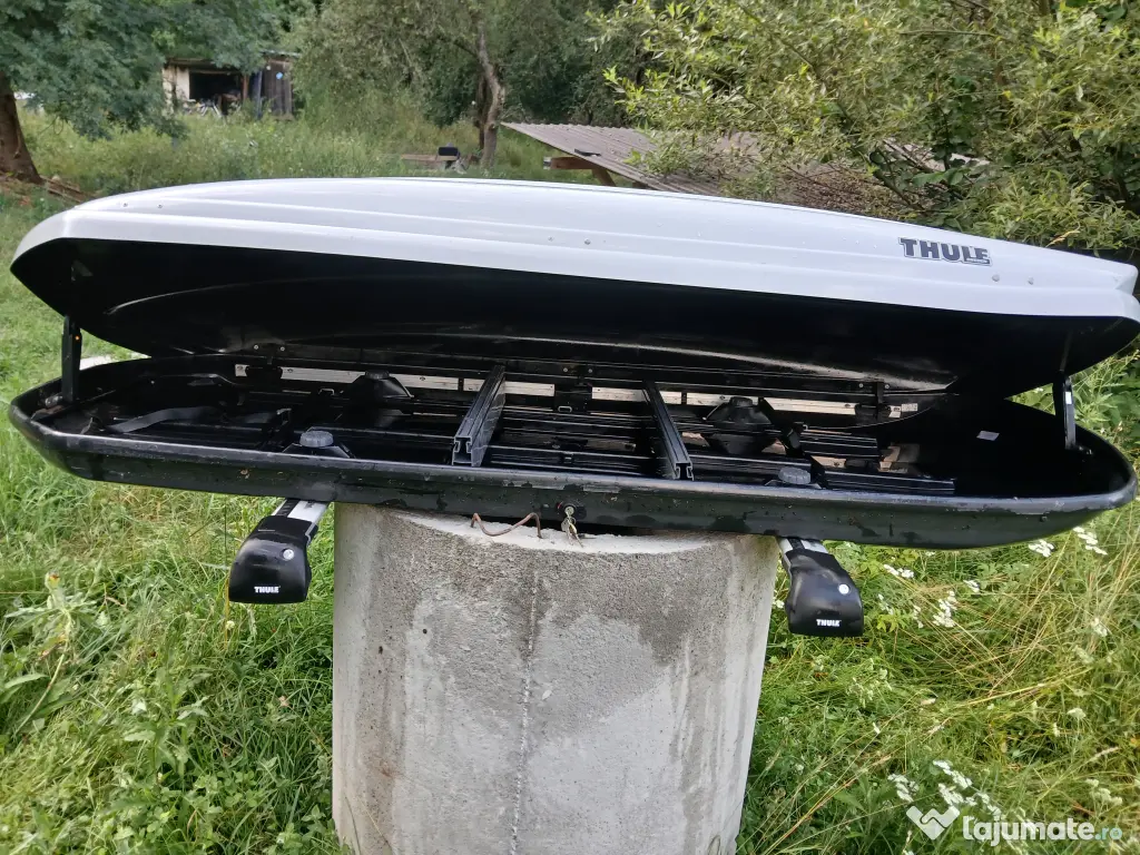 Cutie portbagaj Thule 480 L + bare WingBar Edge 959 + suport ski