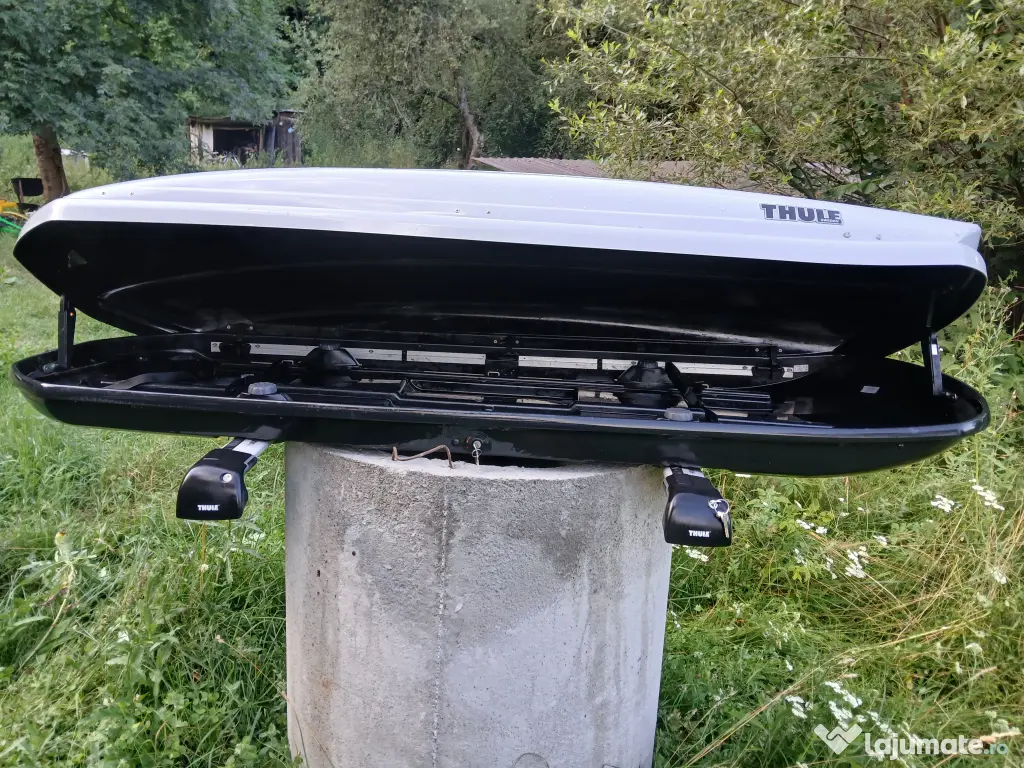 Cutie portbagaj Thule 480 L + bare WingBar Edge 959 + suport ski