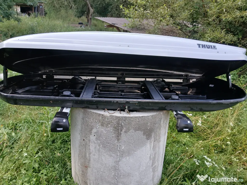 Cutie portbagaj Thule 480 L + bare WingBar Edge 959 + suport ski