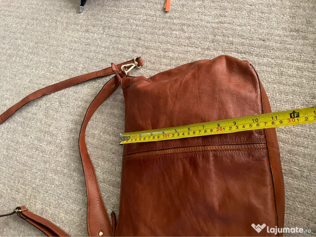 Geantă de umăr/crossbody din piele naturală – Maro