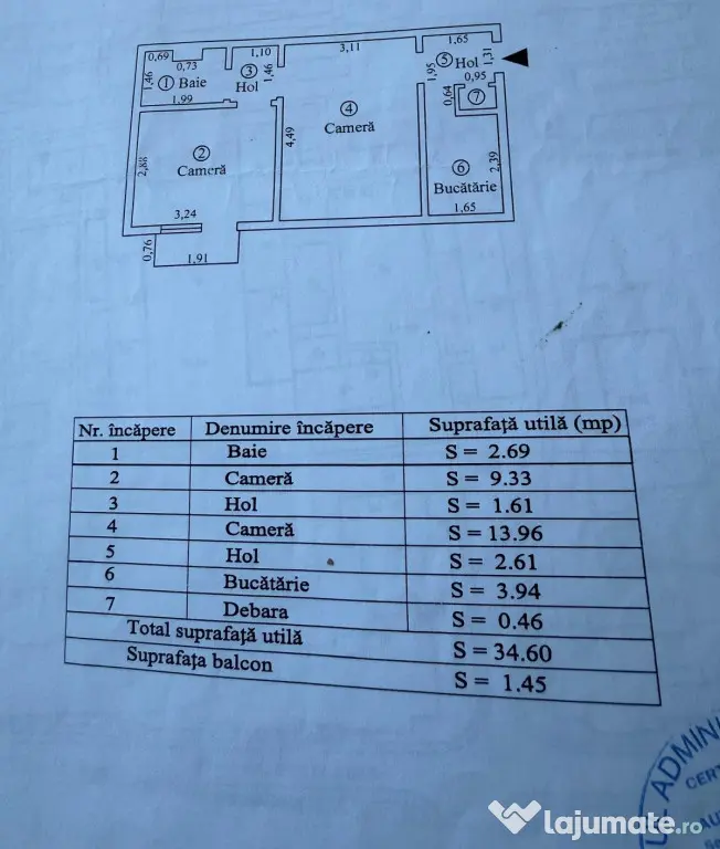 Etaj 1. Apartament 2 camere confort 2, Obor.