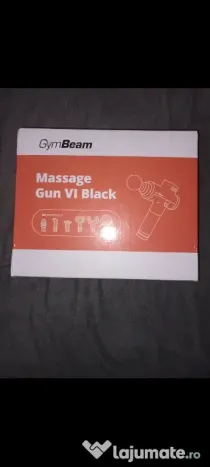 Pistol de masaj GymBeam VI Black - SIGILAT / NOU în cutie