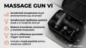 Pistol de masaj GymBeam VI Black - SIGILAT / NOU în cutie