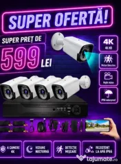 Vindem si Montam Camere Supraveghere Video KIT Complet 4/8/12 CAMERE 