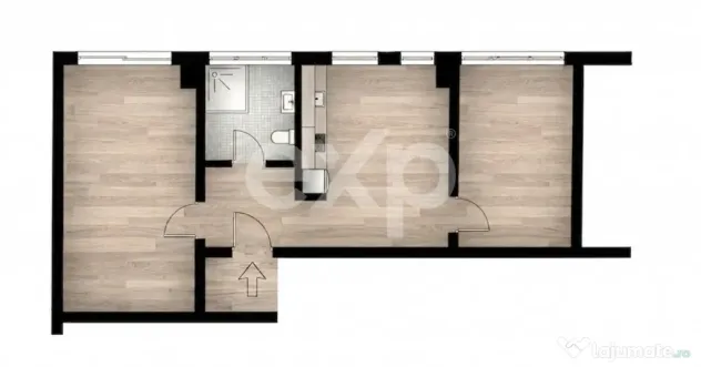 Apartament 2 camere, 55 mp, luminos, etaj 2 - 0% Comision