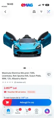Mașinuțe electrice McLaren 