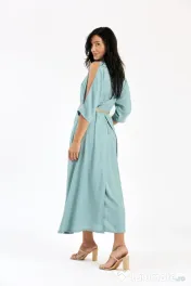 Rochie bleu pastel lunga de vară, nouă