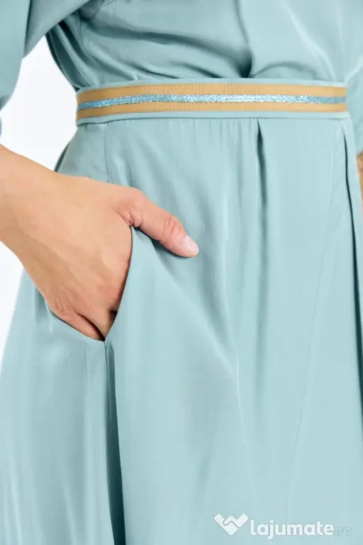 Rochie bleu pastel lunga de vară, nouă