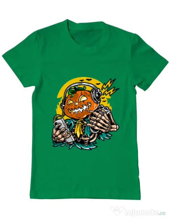 Tricou ADLER barbat Pumpkin Music Verde mediu