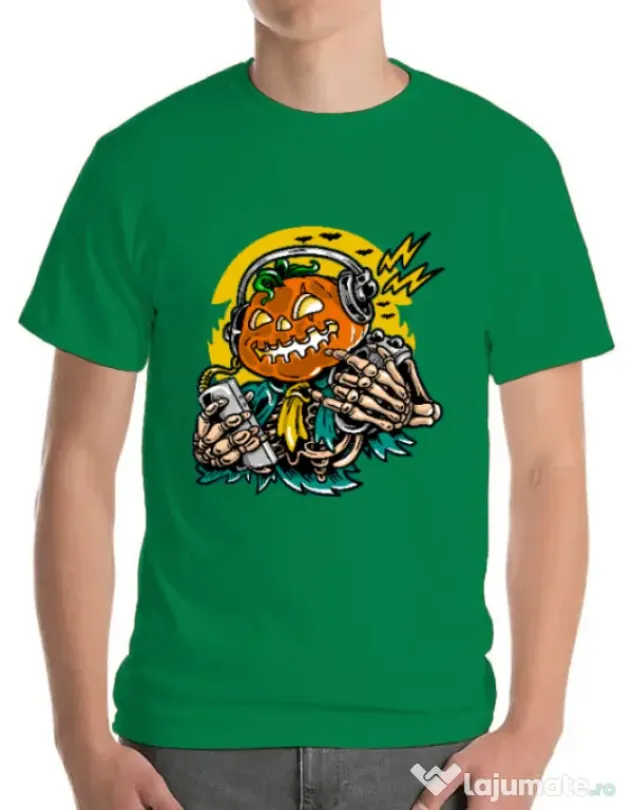 Tricou ADLER barbat Pumpkin Music Verde mediu