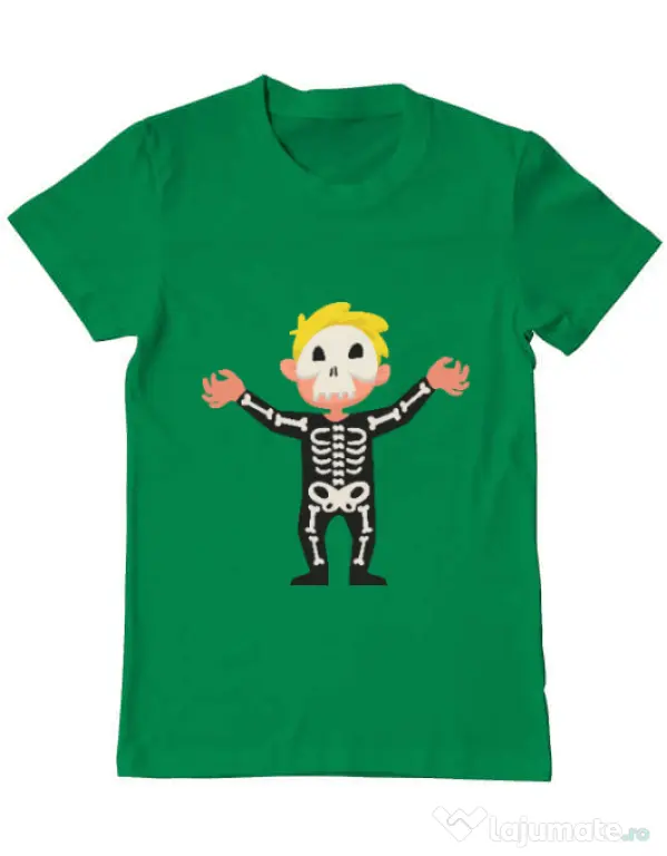 Tricou ADLER barbat Halloween Skull Verde mediu