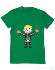 Tricou ADLER barbat Halloween Skull Verde mediu 