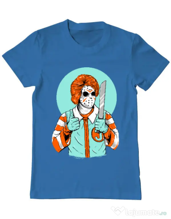 Tricou ADLER barbat Clown killer Albastru azuriu