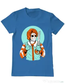 Tricou ADLER barbat Clown killer Albastru azuriu