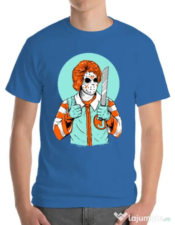 Tricou ADLER barbat Clown killer Albastru azuriu