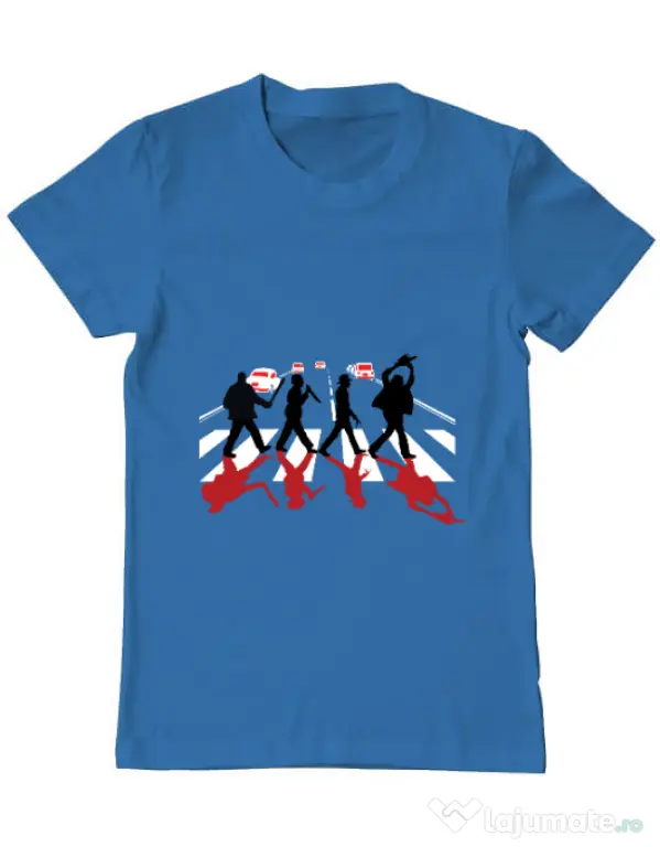 Tricou ADLER barbat Abbey road killer Albastru azuriu
