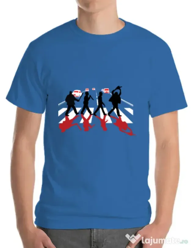 Tricou ADLER barbat Abbey road killer Albastru azuriu