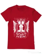 Tricou ADLER barbat The best men are born as Gemini Rosu