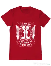 Tricou ADLER barbat The best men are born as Gemini Rosu