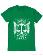 Tricou ADLER barbat The best men are born as Libra Verde mediu