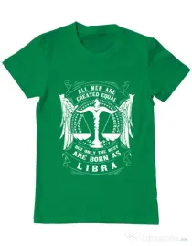 Tricou ADLER barbat The best men are born as Libra Verde mediu
