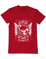 Tricou ADLER barbat The best men are born as Scorpio Rosu