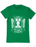 Tricou ADLER barbat The best women are born as Gemini Verde mediu