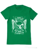 Tricou ADLER barbat The best women are born as Scorpio Verde mediu