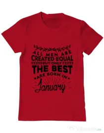 Tricou ADLER barbat The best men are born in January Rosu