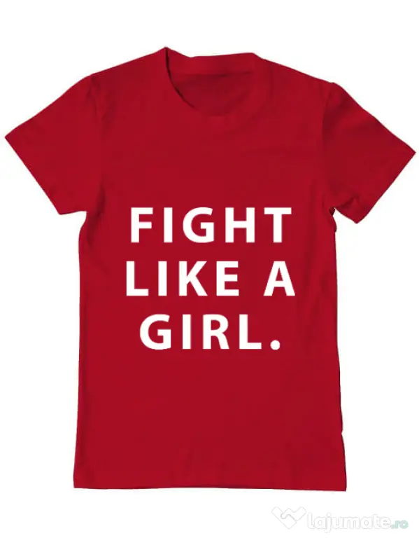 Tricou ADLER barbat Fight like a girl Rosu