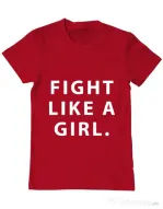 Tricou ADLER barbat Fight like a girl Rosu