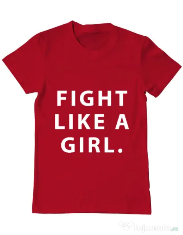 Tricou ADLER barbat Fight like a girl Rosu