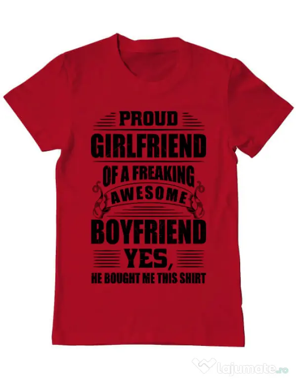 Tricou ADLER barbat Proud girlfriend Rosu