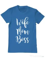 Tricou ADLER barbat Wife mom boss Albastru azuriu
