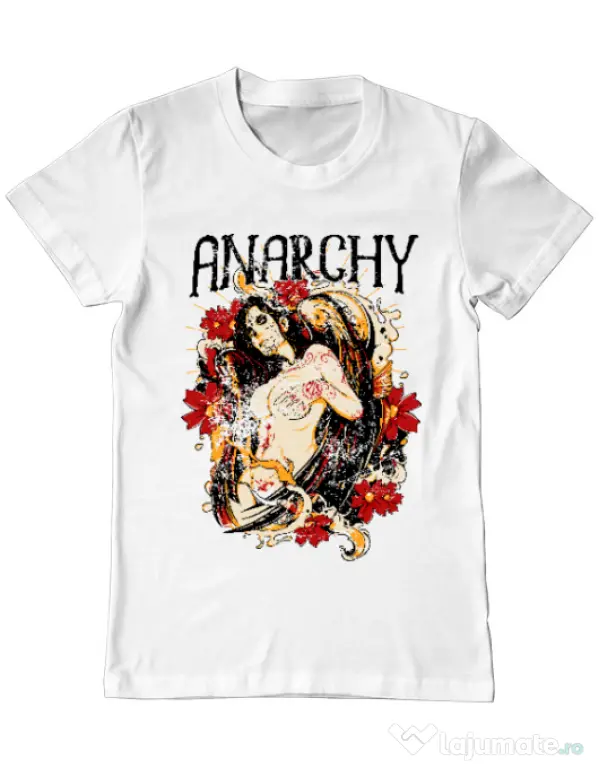 Tricou ADLER barbat Anarchy angel Alb